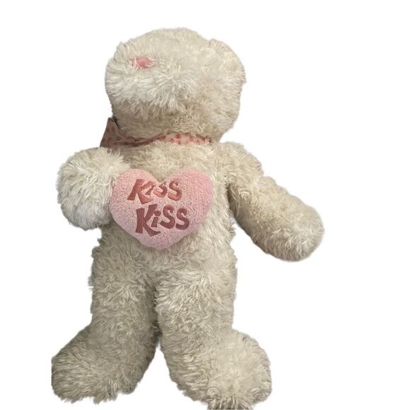 Pink Plush Teddy Bear Stuffed Animal Pastel Kids Anniversary Valentines Day Love - Picture 5 of 10